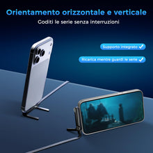 Carica l'immagine nel visualizzatore di Gallery, Caricatore Telefono Laterale, Ricarica Rapida 240W, Caricatore Invisibile 2-in-1 Usb C, Cavo Lungo 1,5m/4,9ft Con Suppor