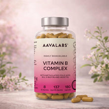 Carica l'immagine nel visualizzatore di Gallery, Vitamina B Complex Alto Dosaggio Vegan | 180 Capsule [6 Mesi] Vitamine B: Vitamina B1, B2, B3 (Niacina), B5, B6, B8 (Bio