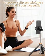 Carica l'immagine nel visualizzatore di Gallery, Supporto Universale per Smartphone da Treppiede, Adattatore con Vite da 1/4 di Pollice e Morsa Regolabile (55-95mm)