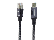 Carica l'immagine nel visualizzatore di Gallery, PremiumCord Cavo Ethernet da USB A RJ45 10/100/1000 mbit/s, Cat 6 FTP, da USB A Maschio A RJ45 maschio, USB 3.2 Gen 1, R