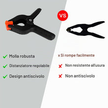 Carica l'immagine nel visualizzatore di Gallery, Nutabevr 10 Pezzi Morsetti a Molla,Morse da falegname con ganascia mobile,Fermagli a Molla Nylon, pesanti morsetti,Morse