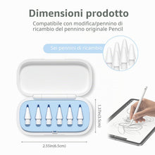 Carica l'immagine nel visualizzatore di Gallery, 6 Pezzi Punta per Apple Pencil, Precisione Elevata Punte Tips Ricambio Accessori, Alta Sensibilità Punte, Punta Ricambio