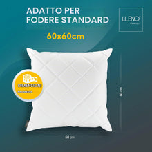 Carica l'immagine nel visualizzatore di Gallery, LILENO HOME Set di 2 imbottiture per cuscino, 60 x 60 cm - Cuscino interno lavabile a 95°C adatto per persone allergiche