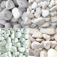 Carica l'immagine nel visualizzatore di Gallery, Ciottoli Bianco Valle D'Itria Pietre Sassi Naturali Decorativi Giardini Aiuole Vasi Confezioni in Scatoli (5, 40/60 mm)
