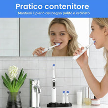 Carica l'immagine nel visualizzatore di Gallery, Porta Spazzolino Elettrico (Nero),Adattabile Agli iO ed EB,Supporto Universale con Cappuccio Antipolvere per Testina del