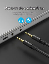 Carica l'immagine nel visualizzatore di Gallery, VENTION Sdoppiatore Cuffie Doppio Jack 3,5mm in Alluminio Maschio a Femmina Cavo Audio 2 in 1 con Microfono per Notebook