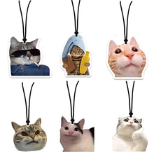 Carica l'immagine nel visualizzatore di Gallery, 6 Pezzi Appendino Profumato per Specchietto Retrovisore – Motivo Gatto Divertente, Deodorante Auto, Accessorio Decorativ