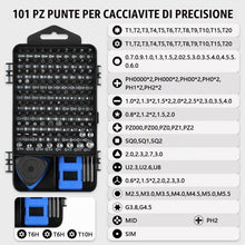 Carica l'immagine nel visualizzatore di Gallery, OSDUE Set di 124 Cacciaviti Precisione per Switch PS4 Xbox PC Laptop, Blu