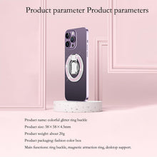 Carica l'immagine nel visualizzatore di Gallery, Ysnzaq Glitter Supporto ad Anello Magnetico Telefono per MagSafe PQ Rosa