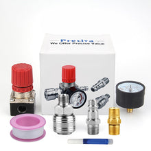 Carica l'immagine nel visualizzatore di Gallery, 1/4 Regolatore di Pressione Aria - Preciva standard UE Interruttore valvola con manometro 175 PSI per compressore d'aria