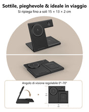Carica l'immagine nel visualizzatore di Gallery, Stazione di Ricarica Magnetica 3 in 1, Compatibile MagSafe