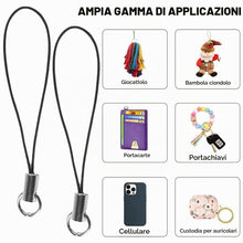 Carica l'immagine nel visualizzatore di Gallery, 50 Pezzi Cordino Portachiavi e per Cellulare - Cinghie per Polso, Laccetti, Cavi USB e Pendenti - Accessori Versatili pe