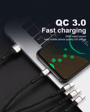 Carica l'immagine nel visualizzatore di Gallery, SIQIWO Cavo Multi USB C a Ricarica Rapida 1.2M, Cavo Splitter USB C QC 3.0(3A), Cavo di Ricarica 4 in 1 con 4 Porte di T