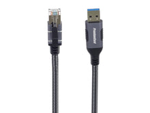 Carica l'immagine nel visualizzatore di Gallery, PremiumCord Cavo Ethernet da USB A RJ45 10/100/1000 mbit/s, Cat 6 FTP, da USB A Maschio A RJ45 maschio, USB 3.2 Gen 1, R