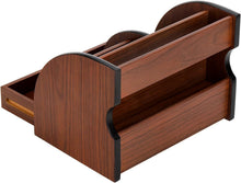 Carica l'immagine nel visualizzatore di Gallery, Foraineam Organizer da scrivania in legno con cassetto, porta telecomando, organizer per trucchi, portapenne in legno da scrivania e cancelleria, per casa, ufficio, scuola, accessori da tavolo
