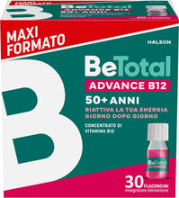 Carica l'immagine nel visualizzatore di Gallery, Be-Total Advance B12 Integratore Alimentare 50+ Gusto Lampone 30 Flaconcini