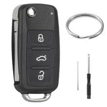Carica l'immagine nel visualizzatore di Gallery, 3 Tasti Guscio Chiave Auto Compatibile con VW Golf MK6 UP Polo T5 Caddy EOS Jetta Transporter Tiguan Touran Sharan Sciro