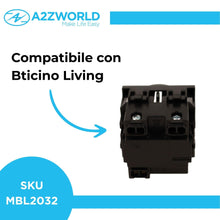 Carica l'immagine nel visualizzatore di Gallery, 2 Pezzi Presa Schuko 2P+T 16A, Compatibile Con Bticino Living Light (Nero)