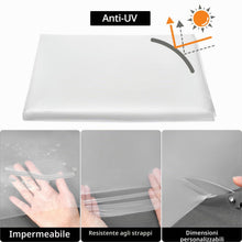 Carica l'immagine nel visualizzatore di Gallery, QWORK® 2 x 10 m Telo in Polietilene Impermeabile, Pellicola per Serra, Telo Plastica Trasparente, per Giardini, Edifici