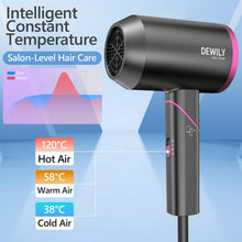 Carica l'immagine nel visualizzatore di Gallery, Mini Phon Capelli da Viaggio Potente - asciugacapelli ionico, Maneggevole e Compatto, 1800W, Manico Pieghevole, 3 Temperature, Fono Capelli Ionico portatile