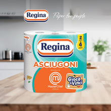 Carica l'immagine nel visualizzatore di Gallery, Regina Asciugoni, 2 Rotoli di Carta Cucina a 2 Veli