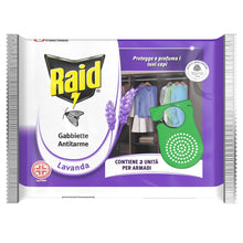 Carica l'immagine nel visualizzatore di Gallery, Raid Anti Tarme Gabbietta Vestiti, Per Capi Profumati, Lavanda, 2 Pezzi