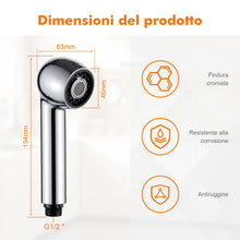 Carica l'immagine nel visualizzatore di Gallery, Ibergrif Soffione di Ricambio per Rubinetto Cucina, Ugello Estraibile G1/2
