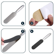 Carica l'immagine nel visualizzatore di Gallery, Acciaio Inox Raspa Piedi e 20pcs Carta Abrasiva, Lima strumenti piedi, Lima per Piedi e Talloni, Calli Remover Pedicure 