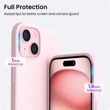 Carica l'immagine nel visualizzatore di Gallery, ORNARTO Cover per iPhone 15 Silicone,Antiurto,Rosa Creta