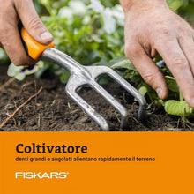 Carica l'immagine nel visualizzatore di Gallery, Fiskars Set di Attrezzi da Giardino, 3 Pezzi, con cazzuola Resistente alla ruggine, fioriera e coltivatore, Attrezzi da Giardino per piantare all'aperto, Set di Attrezzi ergonomici da Cortile, Regalo