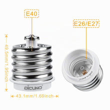 Carica l'immagine nel visualizzatore di Gallery, DiCUNO Adattatore da E40 a E27, Socket Converter Socket Adapter, 4 Pezzi