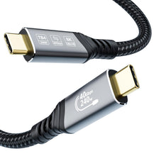 Carica l'immagine nel visualizzatore di Gallery, USB-C Thunderbolt 4 0,5m - Cavo dati 40Gbps, ricarica rapida 240W, video 4K@144Hz 8K@60Hz per eGPU, MacBook, SSD, Switch