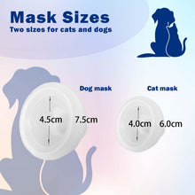 Carica l'immagine nel visualizzatore di Gallery, Distanziatore per inalatore per cani o gatti con 2 misure di mascherine, camera di aerosol con indicatore di flusso resp