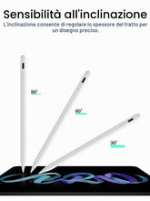 Carica l'immagine nel visualizzatore di Gallery, Penna per iPad 2018-2026 con Ricarica Rapida, Rifiuto del Palmo e Rilevamento dell'Inclinazione, Compatibile con iPad 11