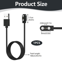 Carica l'immagine nel visualizzatore di Gallery, Tobfit Caricatore Smartwatch Universale, 2 Pin 2,84mm Magnetico Caricabatterie Smartwatch, Cavo ricarica smartwatch, Ric