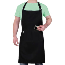 Carica l'immagine nel visualizzatore di Gallery, LEFUNDA® Grembiule da Cucina, Grembiule impermeabile con 3 Tasche, Grembiule da Barbecue, Regolabile con Nastri Lunghi, 