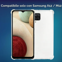 Carica l'immagine nel visualizzatore di Gallery, Cover Trasparente per Samsung Galaxy A12 / M12, Custodia Resistente in TPU, Anti Urto con Angoli Rinforzati, Protezione 
