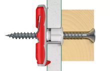 Carica l'immagine nel visualizzatore di Gallery, Fischer 10x DuoTec 10mm Tasselli con Vite per Carichi Pesanti su Cartongesso, per Pensili, Mensole, 537261