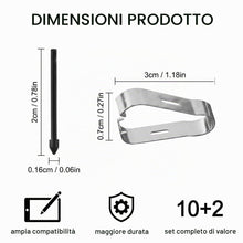 Carica l'immagine nel visualizzatore di Gallery, 10 Punte di ricambio per pennino stilo Samsung, 10 punte nere + 2 pinzette, compatibili con Galaxy Tab S9/S8/S7/S6 Lite/