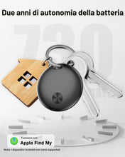 Carica l'immagine nel visualizzatore di Gallery, Smart Tracker Tag, Compatibile con Apple Dov'è (solo iOS), Impermeabile IP67, Batteria Sostituibile, Adatto per Bagagli,