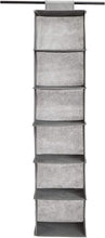 Carica l'immagine nel visualizzatore di Gallery, Amazon Basics Organizer da appendere nell’armadio, 6 livelli, Grigio, 22 x 29 x 23 cm