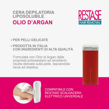 Carica l'immagine nel visualizzatore di Gallery, RESTASE | Cera Depilatoria Liposolubile Roll On, Olio di Argan, per Pelli Delicate, 100 ml, Made in Italy
