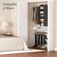Carica l'immagine nel visualizzatore di Gallery, Lifewit Organizer Armadio Appendere con 5 Ripiani, 102 cm, Grigio, Set di 2