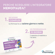 Carica l'immagine nel visualizzatore di Gallery, Vitarmonyl Menopausa - Per le Vampate di Calore - 30 Capsule Giorno Notte