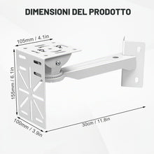 Carica l'immagine nel visualizzatore di Gallery, Staffa Angolare Regolabile per Telecamera da Esterno, Supporto Telecamera Esterna, Staffe per Telecamere Esterne, Palo p