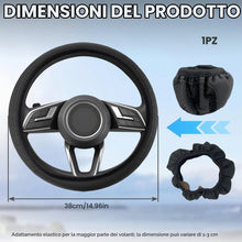 Carica l'immagine nel visualizzatore di Gallery, flintronic Coprivolante Auto, Coprivolante Auto in PVC Pelle, Traspirante e Antiscivolo, Universale 36-38 cm, Accessori 