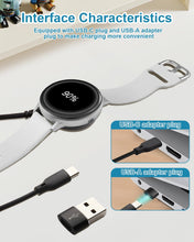 Carica l'immagine nel visualizzatore di Gallery, Caricatore per Samsung Galaxy Watch 7/Ultra/6/6 Classic /5/5 Pro/4/4 Classic/3/FE/Watch Active 2/Active USB C Cavo Caric