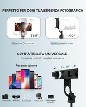 Carica l'immagine nel visualizzatore di Gallery, 180cm Treppiede Smartphone, Bastone Selfie con Telecomando Wireless, Treppiede Portatile Estensibile per Smartphone Supp