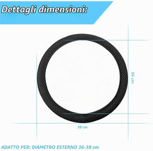 Carica l'immagine nel visualizzatore di Gallery, CGEAMDY Coprivolante Auto Universale Diametro 37-38 cm, Coprivolante Elastica del Volante, Microfibra Traspirante in Set