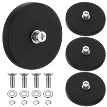 Carica l'immagine nel visualizzatore di Gallery, 4 Magneti Filettati Extra Potenti, 43mm Magnete Rivestiti in Gomma con Viti M4, Magnetini Neodimio Antiscivolo, Base Mag